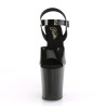 Pleaser FLAMINGO-808N Black Jelly Like Pole Dance Heels