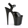 Pleaser FLAMINGO-808N Black Jelly Like Pole Dance Heels