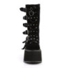 Demonia DAMNED-225 Black Velvet Platform Women Boots
