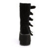 Demonia DAMNED-225 Black Velvet Platform Women Boots