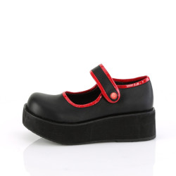 Demonia SPRITE-01 Black Vegan Maryjane Platform Shoes