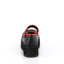 Demonia SPRITE-01 Black Vegan Maryjane Platform Shoes