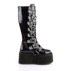 Demonia DAMNED-318 Black Hologram Platform Boots