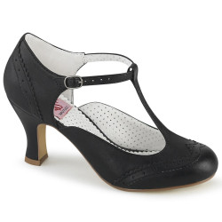 Pin Up Couture FLAPPER-26 Black Spectator Retro Pumps