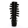 Demonia DAMNED-318 Black Velvet Platform Women Boots