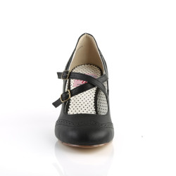 Pin Up Couture FLAPPER-35 Black Spectator Retro Pumps