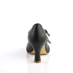 Pin Up Couture FLAPPER-35 Black Spectator Retro Pumps
