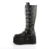 Demonia DAMNED-318 Black Vegan Platform Women Boots