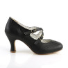 Pin Up Couture FLAPPER-35 Black Spectator Retro Pumps