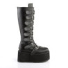 Demonia DAMNED-318 Black Vegan Platform Women Boots