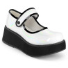 Demonia SPRITE-01 White Hologram Maryjane Platform Shoes