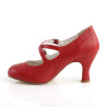 Pin Up Couture FLAPPER-35 Red Spectator Retro Pumps