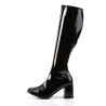 Funtasma GOGO-300 Black Patent Chunky Heel 70s Boots