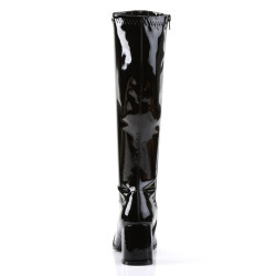 Funtasma GOGO-300 Black Patent Chunky Heel 70s Boots