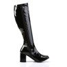 Funtasma GOGO-300 Black Patent Chunky Heel 70s Boots