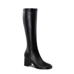 Funtasma GOGO-300 Black Vegan Chunky Heel 70s Boots