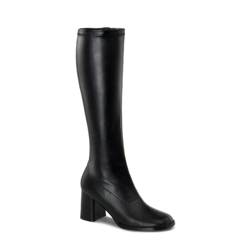 Funtasma GOGO-300 Black Vegan Chunky Heel 70s Boots Funtasma GOGO-300 Black Vegan Chunky Heel 70s Boots
