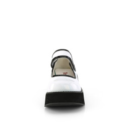 Demonia SPRITE-01 White Hologram Maryjane Platform Shoes