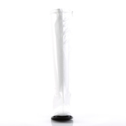 Funtasma GOGO-300 White Patent Chunky Heel 70s Boots