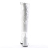 Funtasma GOGO-300 White Patent Chunky Heel 70s Boots