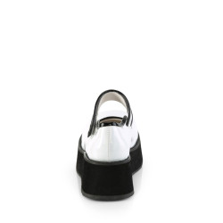 Demonia SPRITE-01 White Hologram Maryjane Platform Shoes