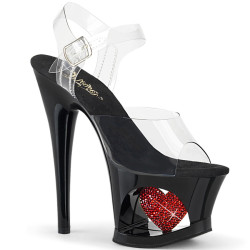 Pleaser MOON-708HRS Black Platform High Heeled Shoes