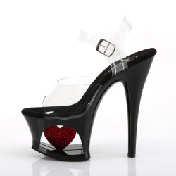 Pleaser MOON-708HRS Black Platform High Heeled Shoes
