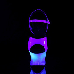 Pleaser MOON-711MER Blue Platform High Heeled Shoes