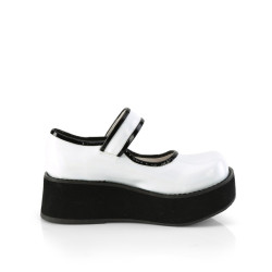 Demonia SPRITE-01 White Hologram Maryjane Platform Shoes