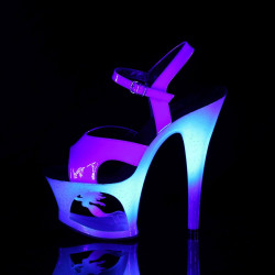 Pleaser MOON-711MER Blue Platform High Heeled Shoes