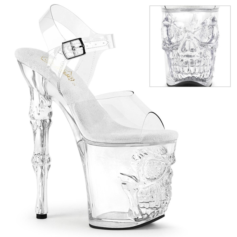 Pleaser RAPTURE-808 Clear Pole Shoes Finger Bone Heels Pleaser RAPTURE-808 Clear Pole Shoes Finger Bone Heels