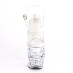 Pleaser RAPTURE-808 Clear Pole Shoes Finger Bone Heels
