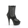 Pleaser DELIGHT-1006 Black Vegan Leather Mesh Sale Women