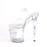 Pleaser RAPTURE-808 Clear Pole Shoes Finger Bone Heels