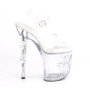 Pleaser RAPTURE-808 Clear Pole Shoes Finger Bone Heels
