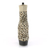 Pleaser DELIGHT-1002LP Tan Leopard Print Fabric Black