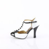 Pin Up Couture SMITTEN-10 White T-Strap D'orsay Pumps