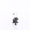 Pin Up Couture SMITTEN-10 White T-Strap D'orsay Pumps