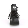 Demonia SPRITE-70 Black Vegan Platform Ankle Boots