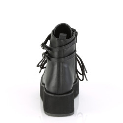 Demonia SPRITE-70 Black Vegan Platform Ankle Boots
