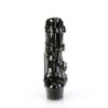 Pleaser DELIGHT-1013RM Black Patent Strass Mesh Boots