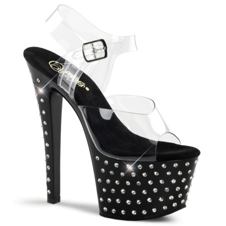 Pleaser STARDUST-708 Black High Heeled Pole Dance Shoes