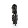 Pleaser DELIGHT-1013RM Black Patent Strass Mesh Boots