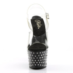 Pleaser STARDUST-708 Black High Heeled Pole Dance Shoes