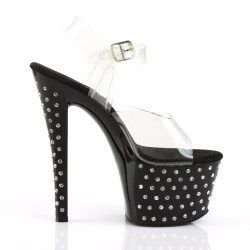Pleaser STARDUST-708 Black High Heeled Pole Dance Shoes