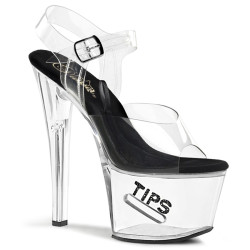 Pleaser TIPJAR-708-5 Black Insole High Heel Stripper Shoe