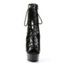 Pleaser DELIGHT-1016 Black Patent Women's Ankle Boots