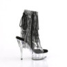Pleaser DELIGHT-1017RSF Transparent Black Ankle Boots