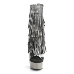 Pleaser DELIGHT-1017RSF Transparent Black Pewter Chrome
