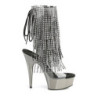 Pleaser DELIGHT-1017RSF Transparent Black Pewter Chrome